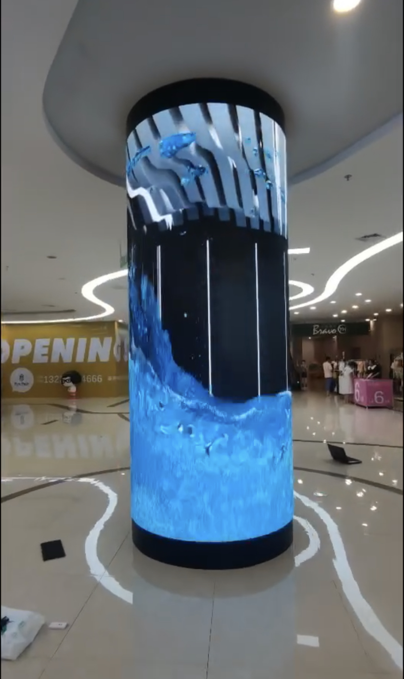 南京商场圆柱形LED显示屏(p2)